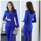 2021 Nou Set 3 bucăți Pantaloni pentru femei Birou Doamnă Uniforme de lucru de afaceri Blazer Jachetă Vestă Pantaloni Costum Haine de toamnă