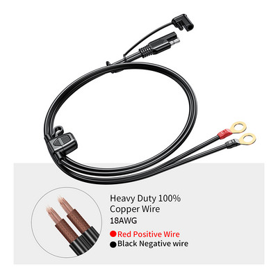 12-24V 18AWG SAE 2 Pin brzo odspojite na O prsten terminal Kabelski svežanj Priključni kabel Priključni kabel za punjač baterije