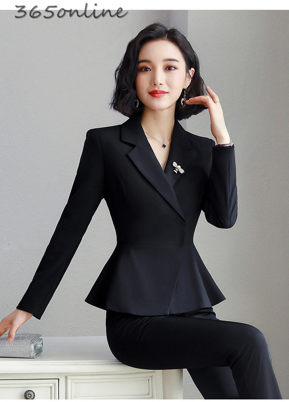 Țesătură de înaltă calitate, costume de afaceri formale pentru femei, cu pantaloni și jachete, toamnă iarnă, stiluri OL, pentru dama, pentru birou, blazere, costume cu pantaloni