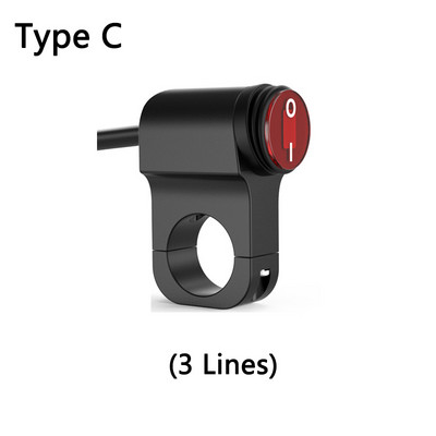1Gb alumīnija sakausējuma motocikla stūres priekšējo lukturu slēdzis ūdensnecaurlaidīgs slēdzis 12V miglas prožektoru slēdža modifikācijas piederumi