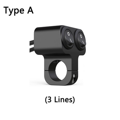 1Gb alumīnija sakausējuma motocikla stūres priekšējo lukturu slēdzis ūdensnecaurlaidīgs slēdzis 12V miglas prožektoru slēdža modifikācijas piederumi