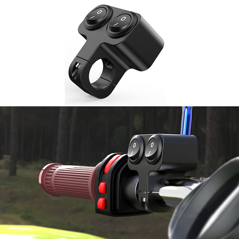 1Gb alumīnija sakausējuma motocikla stūres priekšējo lukturu slēdzis ūdensnecaurlaidīgs slēdzis 12V miglas prožektoru slēdža modifikācijas piederumi