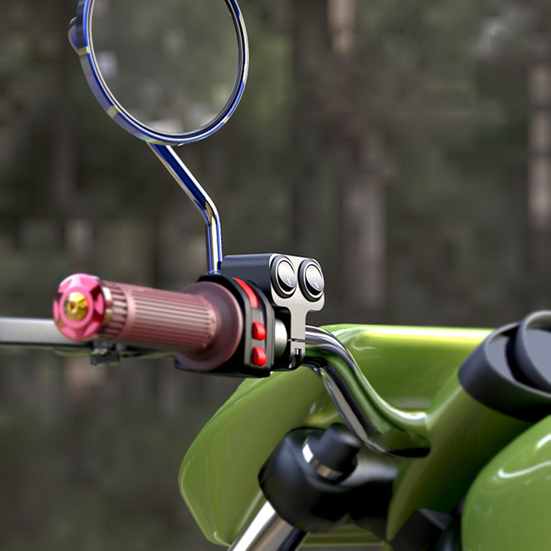 1Gb alumīnija sakausējuma motocikla stūres priekšējo lukturu slēdzis ūdensnecaurlaidīgs slēdzis 12V miglas prožektoru slēdža modifikācijas piederumi