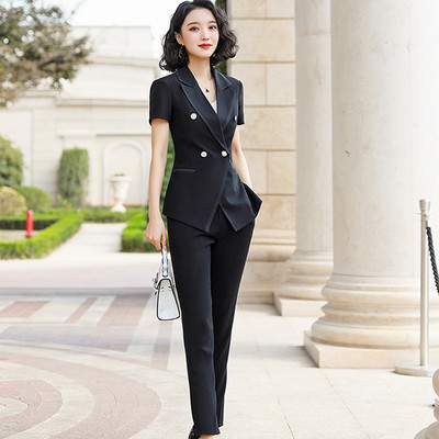 Γυναικείο Επίσημο Παντελόνι Για Δουλειές Γραφείου Φορέστε Uniform OL Ladies Blazers Jacket με Παντελόνι Παντελόνι Σετ Κοστούμια 2 τεμαχίων