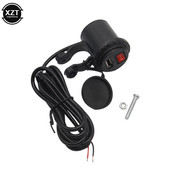 12V USB pentru motociclete telefon mobil priză mufă impermeabilă cu comutator priză brichetă Adaptor de alimentare pentru telefon pentru motociclete