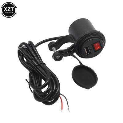 12V USB pentru motociclete telefon mobil priză mufă impermeabilă cu comutator priză brichetă Adaptor de alimentare pentru telefon pentru motociclete