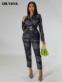 CM.YAYA Pantaloni eleganti cu imprimeu cu litere pentru femei, costum și blazer Top 2022, la modă nouă, set de două piese, ținute, haine de stradă, trening