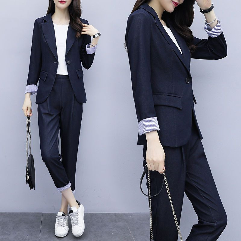 Γυναικεία ασορτί σετ Pant Blazer Suit Formal Kit Σετ δύο κομματιών μόδας για Γυναικεία καλοκαιρινά παντελόνια γραφείου 2 τεμάχια ρούχα 2022