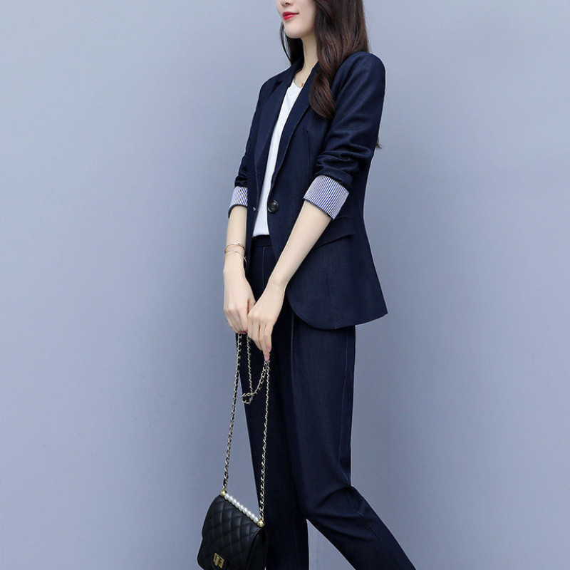 Γυναικεία ασορτί σετ Pant Blazer Suit Formal Kit Σετ δύο κομματιών μόδας για Γυναικεία καλοκαιρινά παντελόνια γραφείου 2 τεμάχια ρούχα 2022