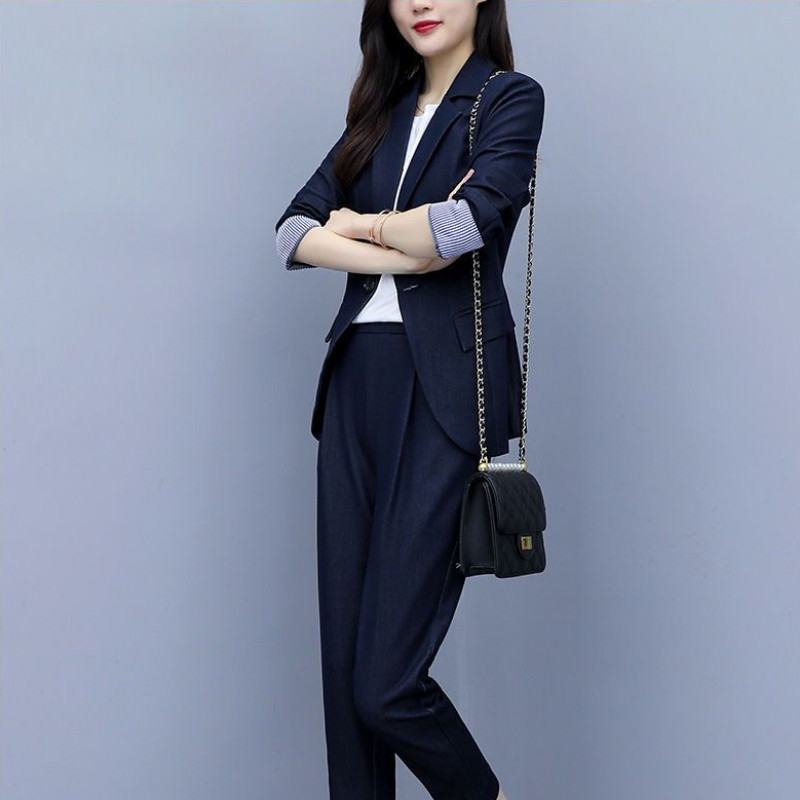 Γυναικεία ασορτί σετ Pant Blazer Suit Formal Kit Σετ δύο κομματιών μόδας για Γυναικεία καλοκαιρινά παντελόνια γραφείου 2 τεμάχια ρούχα 2022