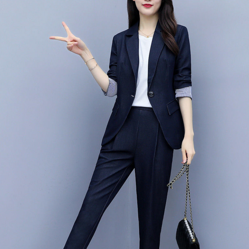 Γυναικεία ασορτί σετ Pant Blazer Suit Formal Kit Σετ δύο κομματιών μόδας για Γυναικεία καλοκαιρινά παντελόνια γραφείου 2 τεμάχια ρούχα 2022