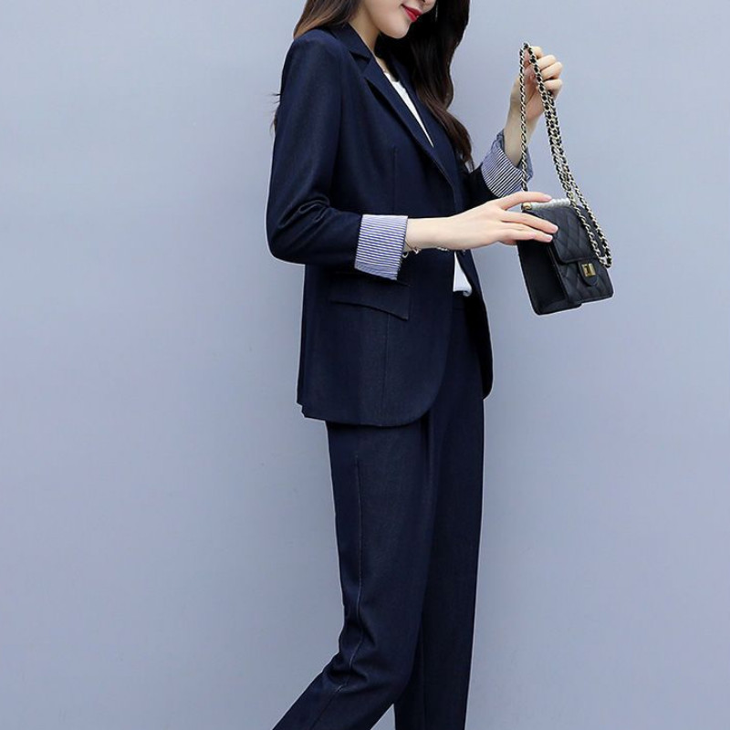 Γυναικεία ασορτί σετ Pant Blazer Suit Formal Kit Σετ δύο κομματιών μόδας για Γυναικεία καλοκαιρινά παντελόνια γραφείου 2 τεμάχια ρούχα 2022