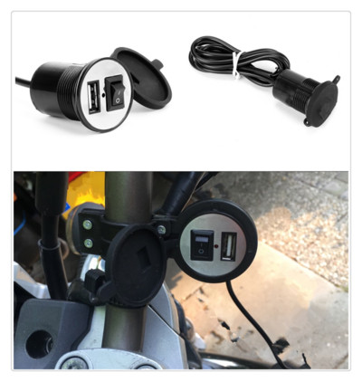 Адаптер за напрежение за кола и мотоциклет USB зарядно букса за YAMAHA YZF 600R Thundercat R1 R6 R25 R3 FZ1 FAZER FZS 1000S