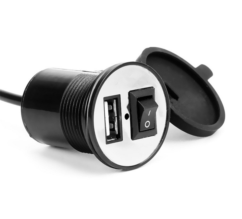 Adaptor de tensiune pentru mașină și motocicletă, priză pentru încărcător USB pentru YAMAHA YZF 600R Thundercat R1 R6 R25 R3 FZ1 FAZER FZS 1000S