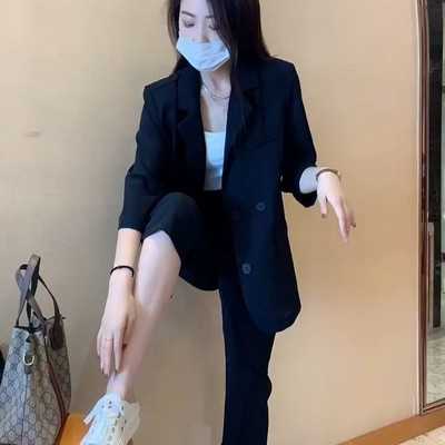 Ženski odgovarajući kompleti Ljetni set Dva modna komada za žene Hlače Odjevni komadi od 2 komada Hlače u trendu 2022. Novo u promociji Blazer odijelo