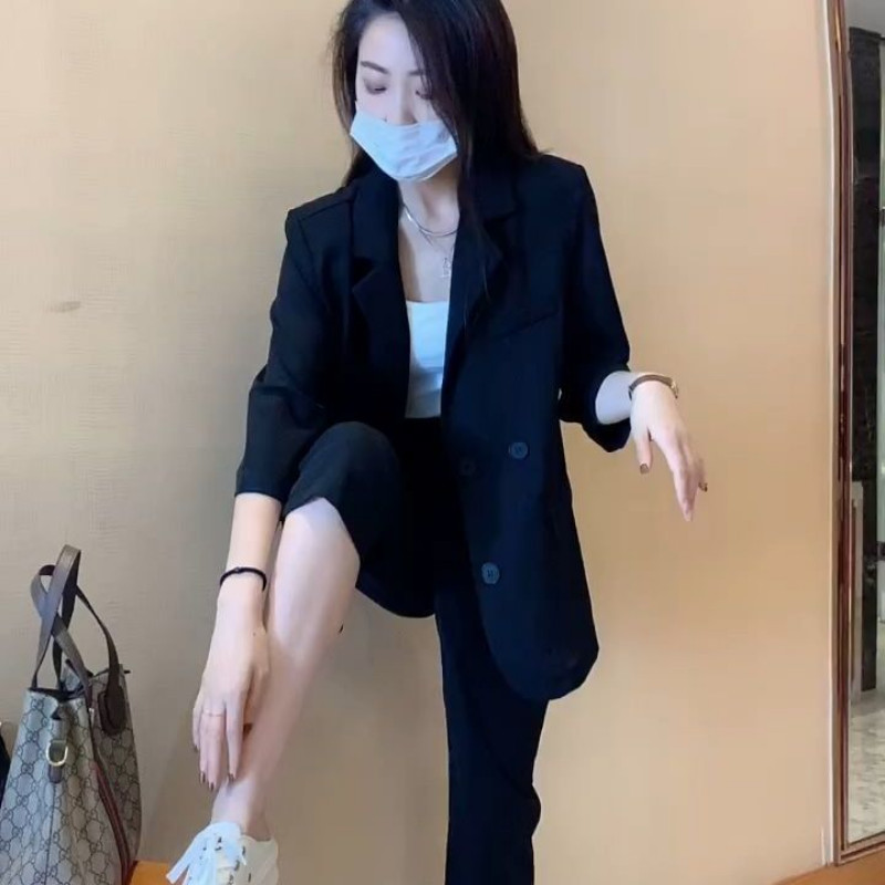 Ženski odgovarajući kompleti Ljetni set Dva modna komada za žene Hlače Odjevni komadi od 2 komada Hlače u trendu 2022. Novo u promociji Blazer odijelo