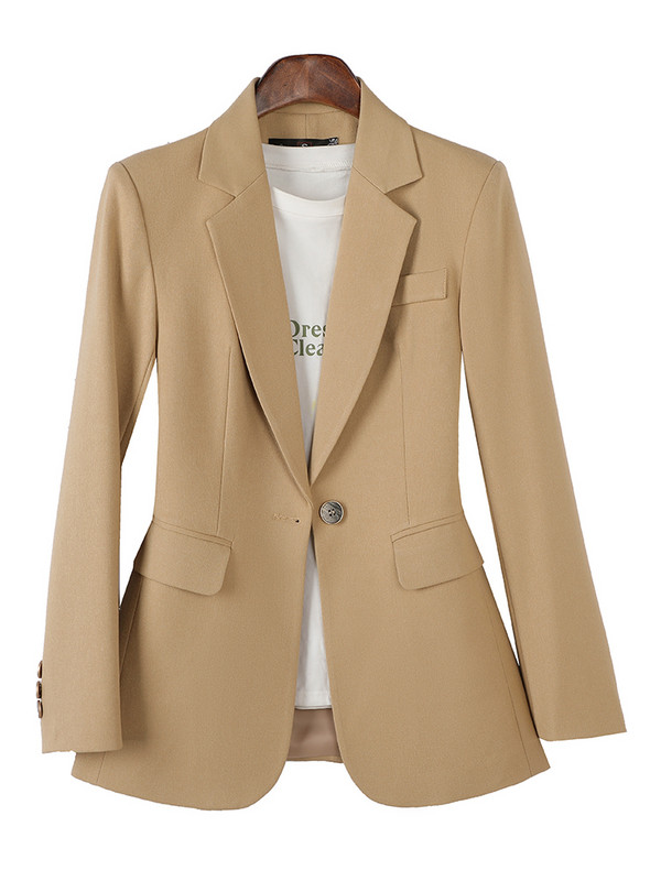 Uredsko žensko odijelo s hlačama Svečana ženska poslovna radna odjeća Blazer i hlače plavo žute boje marelice uski jednobojni dvodijelni set