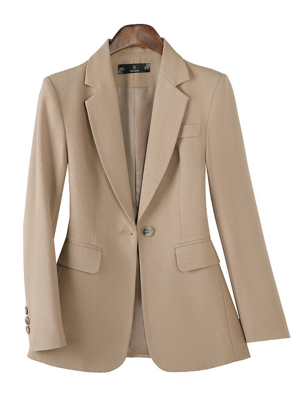 Uredsko žensko odijelo s hlačama Svečana ženska poslovna radna odjeća Blazer i hlače plavo žute boje marelice uski jednobojni dvodijelni set