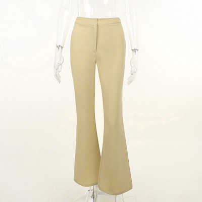 CM.YAYA Elegantni ženski gornji dio jakne za lješkarenje i široke hlače s širokim nogavicama Street INS Ženska dvodijelna odjevna kombinacija Trenirka