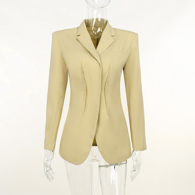 CM.YAYA Elegantni ženski gornji dio jakne za lješkarenje i široke hlače s širokim nogavicama Street INS Ženska dvodijelna odjevna kombinacija Trenirka