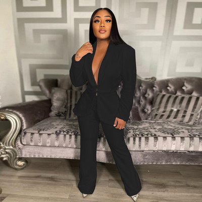 CM.YAYA Blazer odijelo za žene Ravno odijelo s hlačama Ulična odjeća Dvodijelni set odjevnih kombinacija Jesen Zima 2022. Blazer Femme