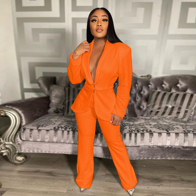 CM.YAYA Blazer odijelo za žene Ravno odijelo s hlačama Ulična odjeća Dvodijelni set odjevnih kombinacija Jesen Zima 2022. Blazer Femme