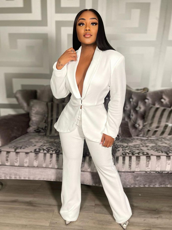 CM.YAYA Blazer odijelo za žene Ravno odijelo s hlačama Ulična odjeća Dvodijelni set odjevnih kombinacija Jesen Zima 2022. Blazer Femme