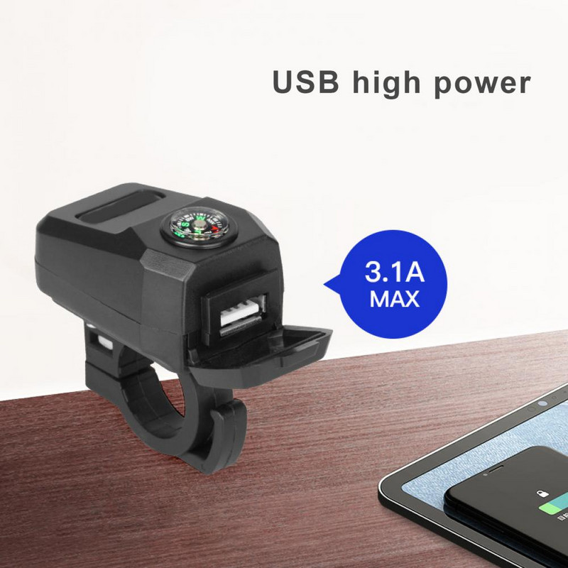 36V - 108V 5V/3.1A telefoni laadija veekindel kompass ABS roller USB laadija mobiiltelefoni kronstein rolleri jaoks