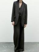 Kumsvag Γυναικείες φθινοπωρινές ριγέ φόρμες παντελονιών 2 τεμαχίων Σετ 2022 Casual Loose Blazers Παλτό και Παντελόνι Γυναικείο Κομψό OL κοστούμι πανί