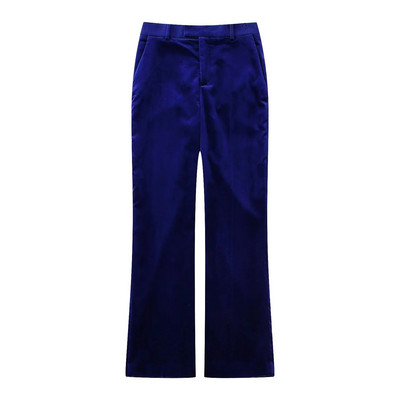 Γυναικείο ζιβάγκο κοστούμι βελούδινο παλτό δύο τεμαχίων Γυναικείο σετ γραφείου Επίσημο μπλέιζερ βελούδινο μασίφ με κουμπί za traf Παλτό