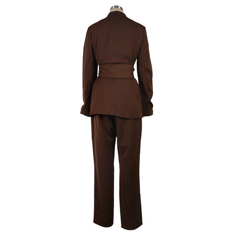 Costume de birou de primăvară toamnă pentru damă, culoare solidă, căptușită cu curea cu rever, Blazer lung pentru femeie Chic Mujer Ensemble Femme 2 piese