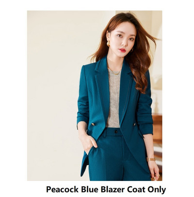 Kvaliteetsest riidest sügistalvised naiste äriülikonnad pükste ja jakkidega mantel Professionaalsed bleiserid pükste komplekt pükskostüümid