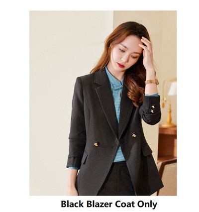 Kvaliteetsest riidest sügistalvised naiste äriülikonnad pükste ja jakkidega mantel Professionaalsed bleiserid pükste komplekt pükskostüümid