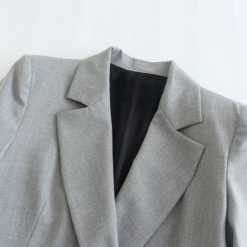 ŽENSKI TRAF Novo jesen 2022. Dvodijelni sako s podstavljenim gumbima Temperamentni ženski vintage sako 8308586