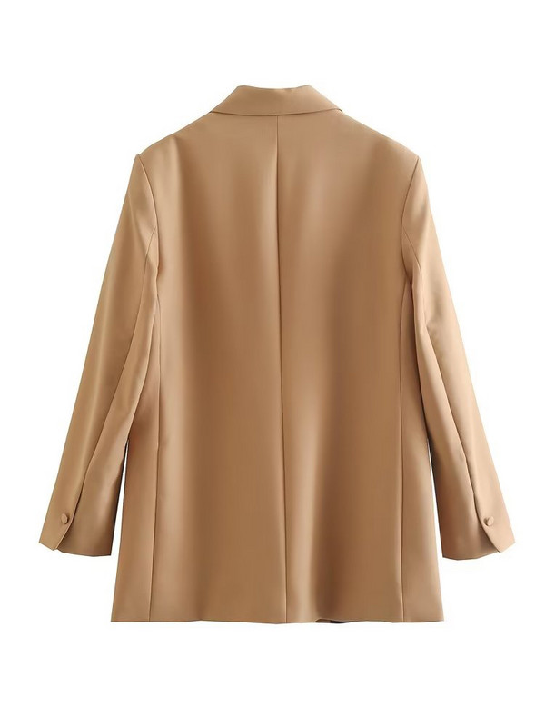 Blazer pentru femei, toamnă 2022, noua modă ocazională șic, cu nasturi, cu rever, cu mânecă lungă, de culoare uni, y2k, set de top + pantaloni Mujer