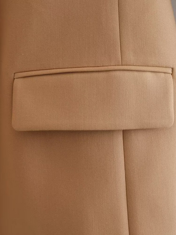 Blazer pentru femei, toamnă 2022, noua modă ocazională șic, cu nasturi, cu rever, cu mânecă lungă, de culoare uni, y2k, set de top + pantaloni Mujer