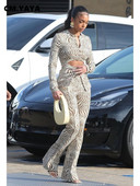 CM.YAYA Γυναικείο ριγέ παντελόνι Zebra κοστούμι και μακρυμάνικο μπλουζάκι μπροστά Γυναικείο φθινόπωρο Χειμερινό σετ 2 τεμαχίων στολή