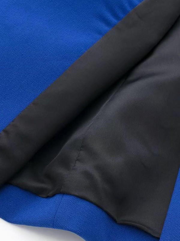 Γυναικείες φόρμες 2022 Spring Traf Blazer OL Μπλε μπουφάν + μακρύ παντελόνι 2 τεμαχίων Επίσημο σετ Za Co Ord Κομψά επαγγελματικά ρούχα