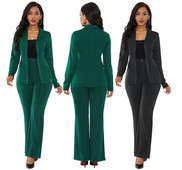 Ανοιξιάτικο φθινοπωρινό γυναικείο κοστούμι γραφείου σετ δύο τεμαχίων μακρυμάνικο παντελόνι κοστούμι 2 τεμαχίων σετ γυναικείο χειμώνα σετ δύο τεμαχίων γραφείου γυναικείο