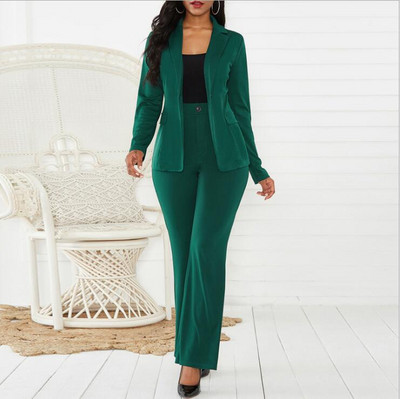 Ανοιξιάτικο φθινοπωρινό γυναικείο κοστούμι γραφείου σετ δύο τεμαχίων μακρυμάνικο παντελόνι κοστούμι 2 τεμαχίων σετ γυναικείο χειμώνα σετ δύο τεμαχίων γραφείου γυναικείο