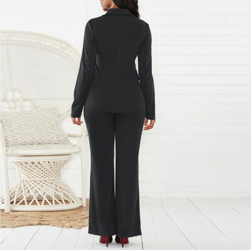 Ανοιξιάτικο φθινοπωρινό γυναικείο κοστούμι γραφείου σετ δύο τεμαχίων μακρυμάνικο παντελόνι κοστούμι 2 τεμαχίων σετ γυναικείο χειμώνα σετ δύο τεμαχίων γραφείου γυναικείο