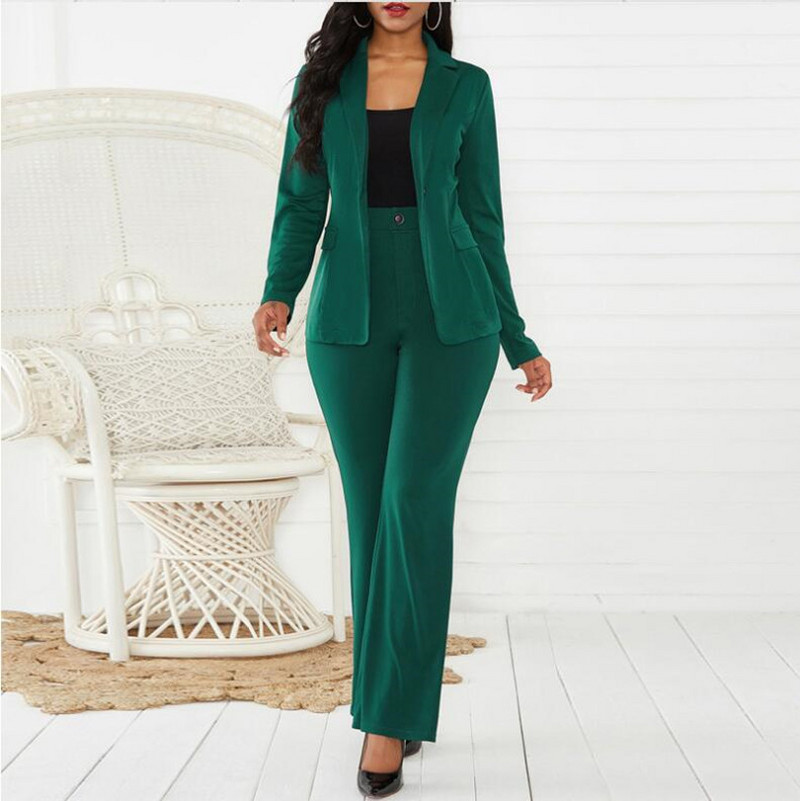 Ανοιξιάτικο φθινοπωρινό γυναικείο κοστούμι γραφείου σετ δύο τεμαχίων μακρυμάνικο παντελόνι κοστούμι 2 τεμαχίων σετ γυναικείο χειμώνα σετ δύο τεμαχίων γραφείου γυναικείο
