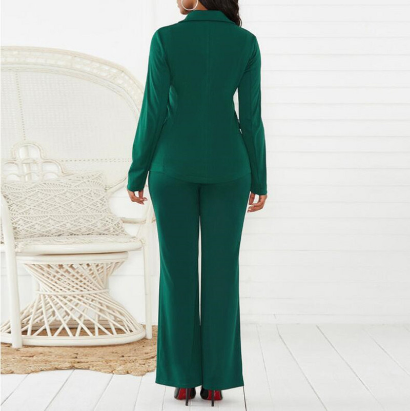 Ανοιξιάτικο φθινοπωρινό γυναικείο κοστούμι γραφείου σετ δύο τεμαχίων μακρυμάνικο παντελόνι κοστούμι 2 τεμαχίων σετ γυναικείο χειμώνα σετ δύο τεμαχίων γραφείου γυναικείο