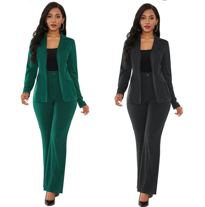 Ανοιξιάτικο φθινοπωρινό γυναικείο κοστούμι γραφείου σετ δύο τεμαχίων μακρυμάνικο παντελόνι κοστούμι 2 τεμαχίων σετ γυναικείο χειμώνα σετ δύο τεμαχίων γραφείου γυναικείο