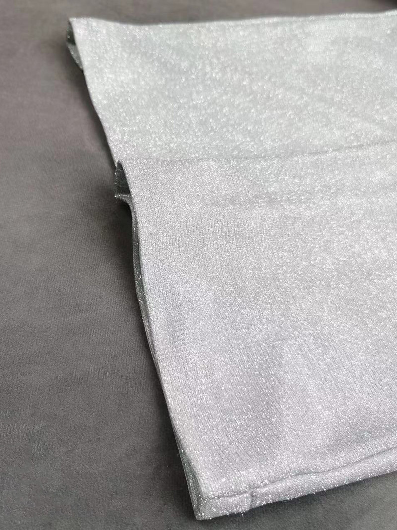 Fatika Costume Femei Ținute Blazer strălucitor + Pantaloni elastici cu talie înaltă cu picioare largi Seturi 2 piese Toamna Primăvară