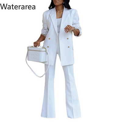 Waterarea kevadtalvine soliidne naiste komplekt, täisvarrukatega bleiserid, pükskostüüm, kaheosaline komplekt kontorinaise ärivorm