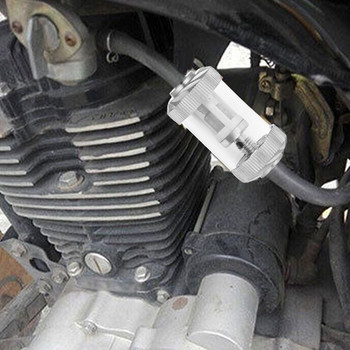 Φίλτρο καυσίμου μοτοσικλέτας γενικής χρήσης 8mm Βενζίνη ενσωματωμένο φίλτρο καυσίμου αυτοκινήτου Πλενόμενο κράμα αλουμινίου ανταλλακτικά σκούτερ μοτοσικλέτας