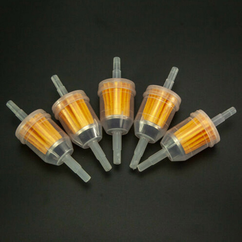 5/10 τμχ Φίλτρο λαδιού ποδηλάτου βρωμιάς αυτοκινήτου Φίλτρο υγρού καυσίμου βενζίνης βενζίνης για μοτοσικλέτα σκούτερ 6 mm ή 8 mm εσωτερική διάμετρος σωλήνα