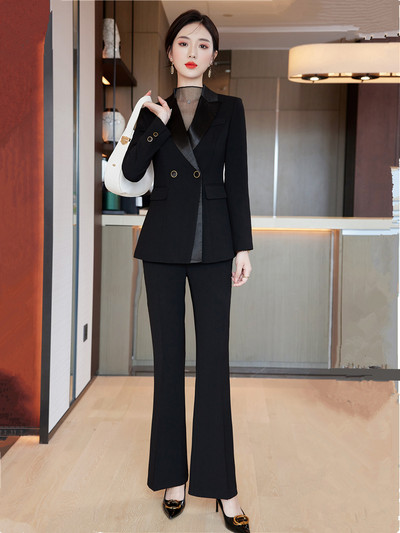 Γυναικείο κομψό σετ 2 τεμαχίων blazer κομψό με κοστούμια παντελόνι Γυναικείες κομψές επίσημες φόρμες Za Business Kit Στολή γραφείου