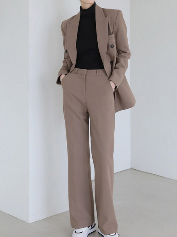 Κομψό γυναικείο κοστούμι μπλέιζερ ανοιξιάτικο γραφείο Γυναικεία κοστούμια παντελόνι Μακρυμάνικο σακάκι και παντελόνι 2022 Εργασία Γυναικεία επαγγελματικά ρούχα